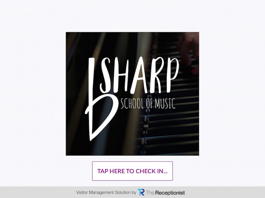 B Sharp check-in screen