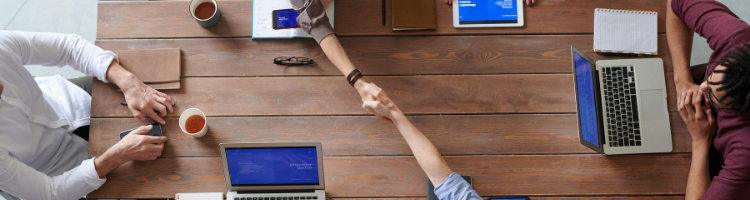 employee conflict handshake